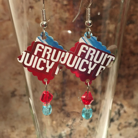 Handmade Jewelry - Hawaiian Fruit Punch Aluminum Can Earrings